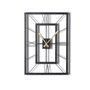 Wallity November Reloj de pared decorativo de metal Negro